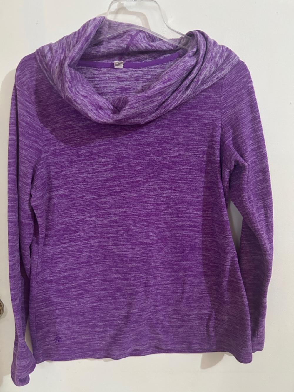 Ideology Purple Marled Cowl Neck Sweater